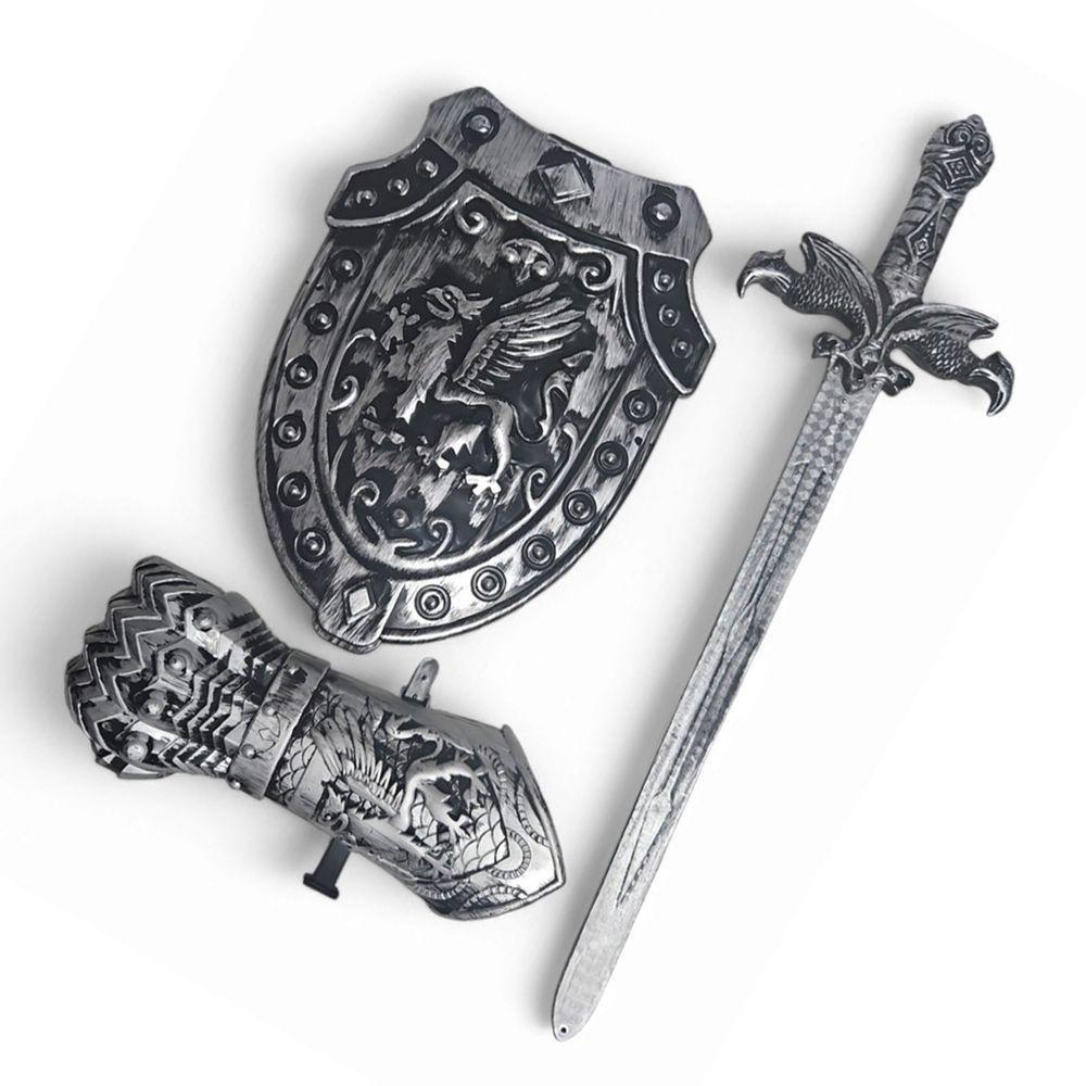 Kit Medieval Espada Manopla Escudo Grifo Infantil Jr0955 - 1