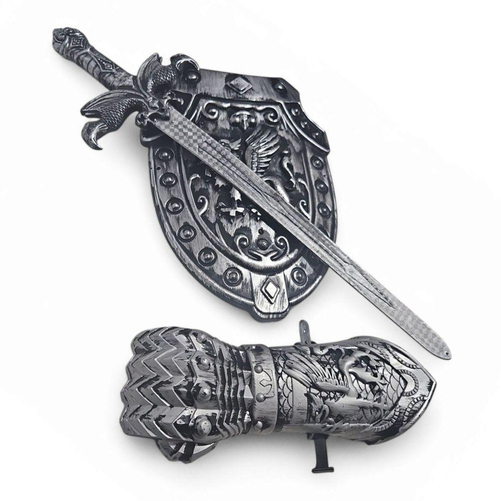 Kit Medieval Espada Manopla Escudo Grifo Infantil Jr0955 - 4