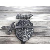 Kit Medieval Espada Manopla Escudo Grifo Infantil Jr0955 - 2