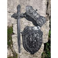 Kit Medieval Espada Manopla Escudo Grifo Infantil Jr0955 - 3
