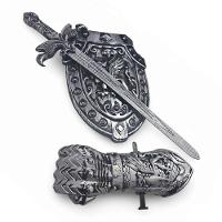 Kit Medieval Espada Manopla Escudo Grifo Infantil Jr0955