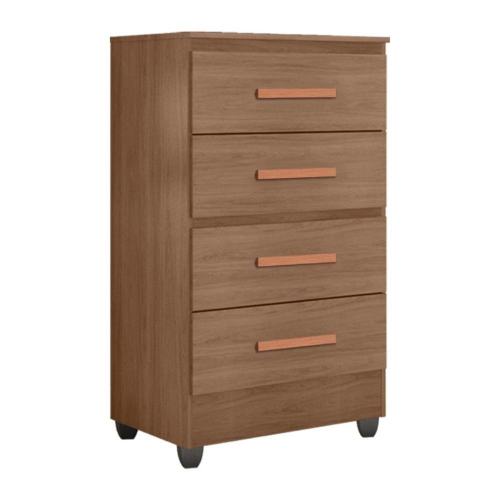 Cômoda 4 Gavetas Bordeaux Carvalho - 2