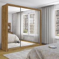 Guarda Roupa Roupeiro Isabela Master 3 Portas De Correr Com Espelho 4 Gavetas Carioca Cinamomo - 2