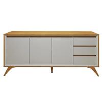 Buffet Piazza 3 Portas 3 Gavetas Mavaular Off White Naturalle - 1