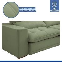 Sofá Retrátil E Reclinável Martinho Boucle Verde 2,10m - 8
