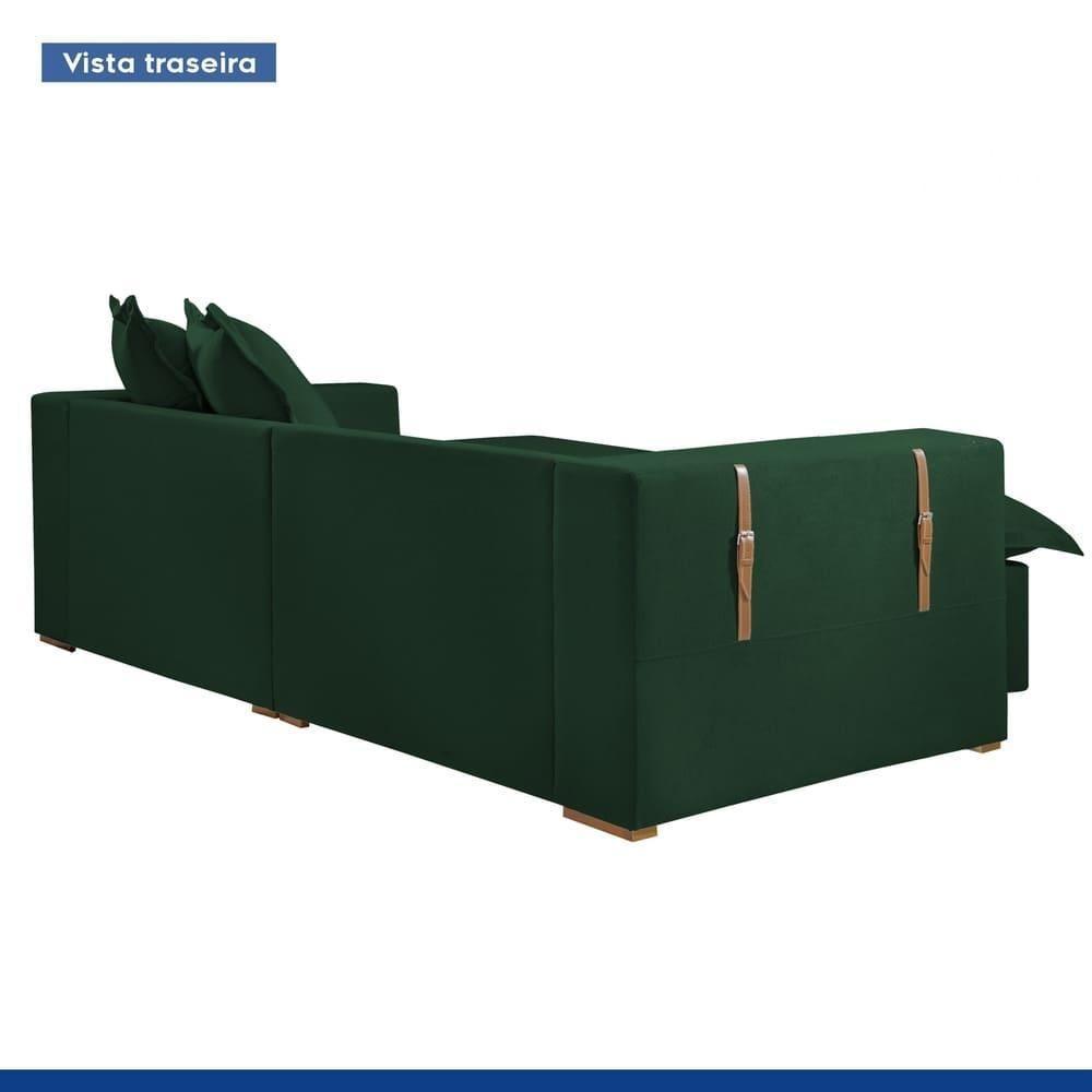 Sofá Cama Retrátil E Reclinável Arizona Veludo Verde 2,20m - 10