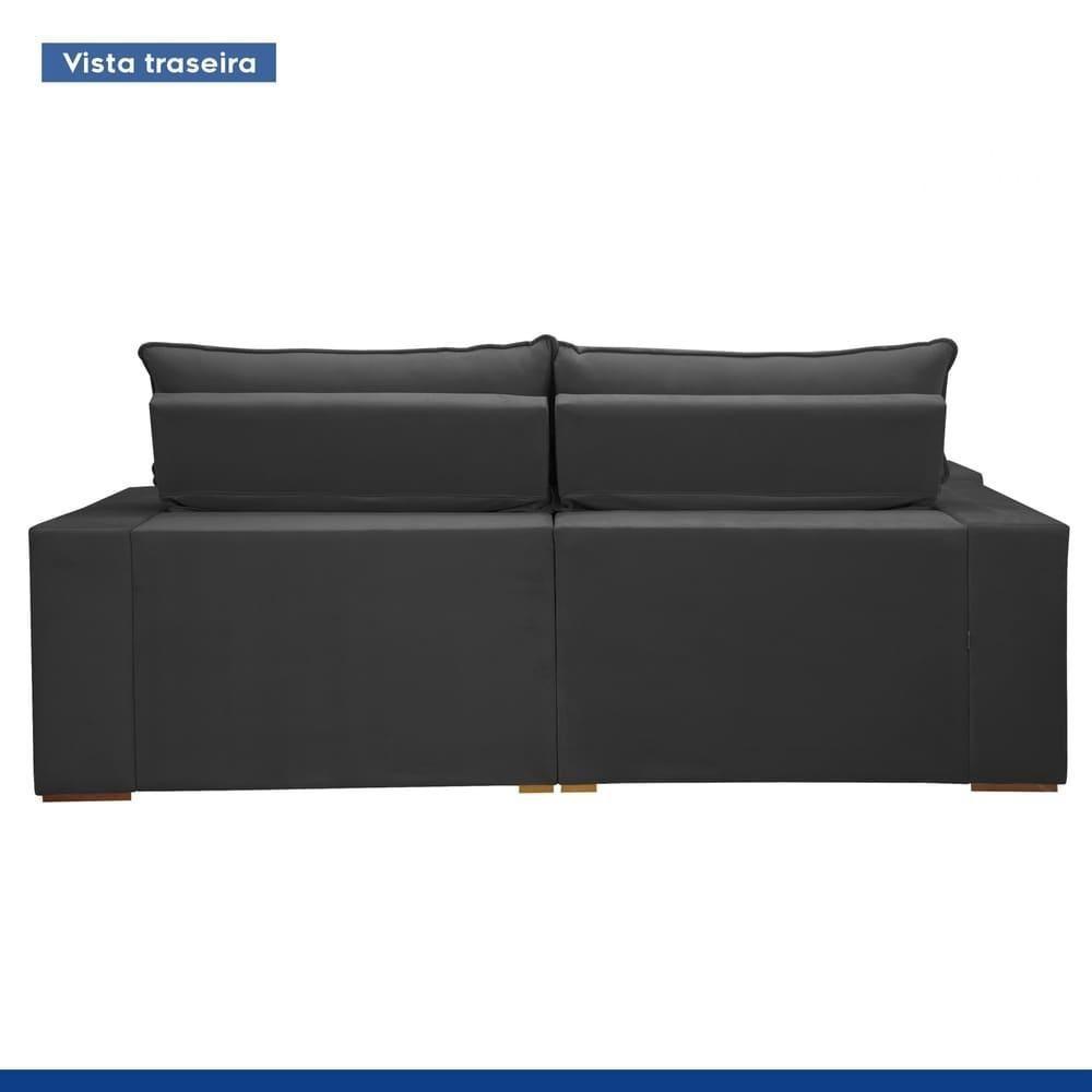 Sofá Retrátil E Reclinável Martinho Boucle Cinza 2,10m - 9