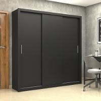 Guarda Roupa Roupeiro Clarice 3 Portas De Correr 4 Gavetas Carioca Preto - 2