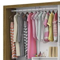 Guarda Roupa Roupeiro Santiago Plus 3 Portas De Correr Com Espelho Central 3 Gavetas Carioca Cinamomo Preto - 5