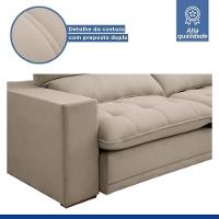 Sofá Retrátil E Reclinável Martinho Boucle Bege 4,10m - 10