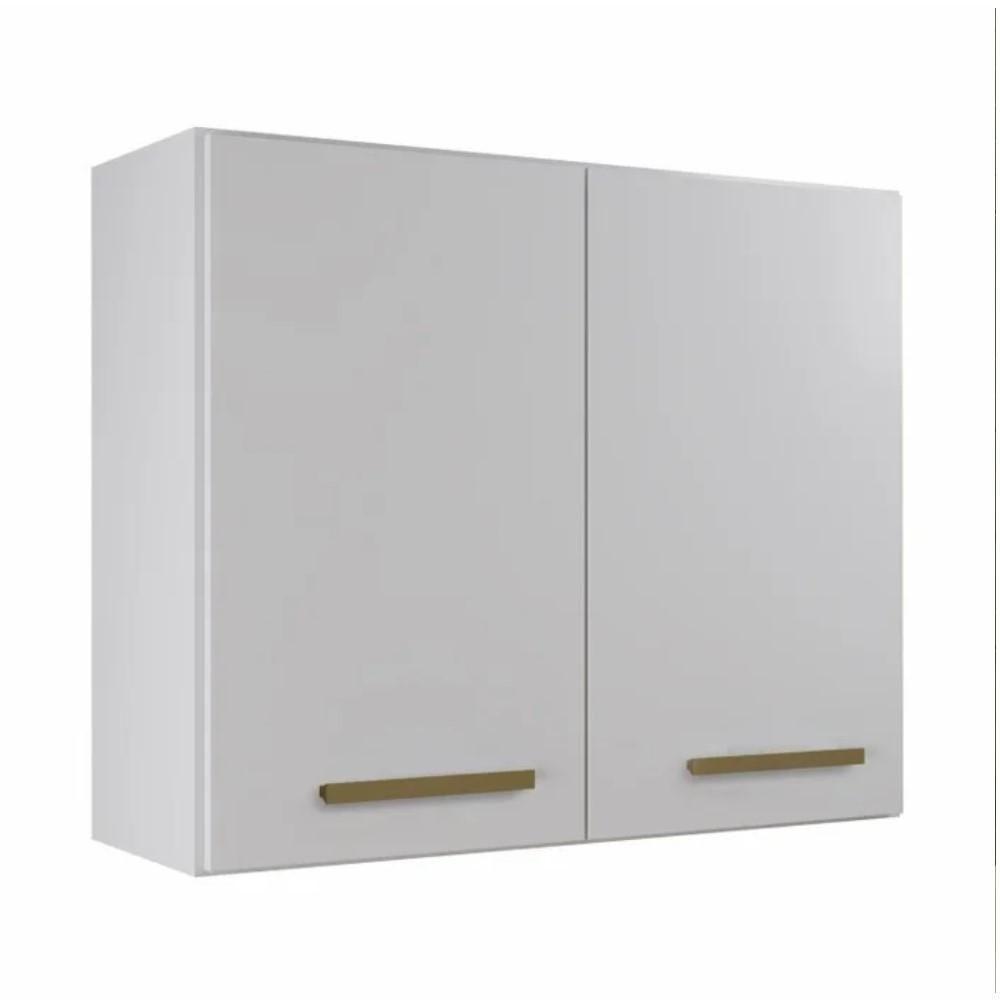 Conjunto Armário Aéreo 2 Portas E Balcão Para Cooktop 5 Bocas Branco - 2