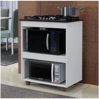 Conjunto Armário Aéreo 2 Portas E Balcão Para Cooktop 5 Bocas Branco - 3