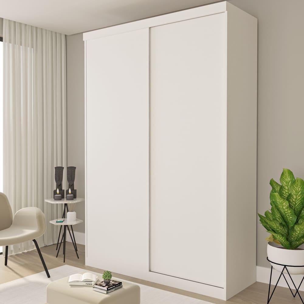 Guarda Roupa 2 Portas De Correr 2 Gavetas Kiara Minastex Branco - 2