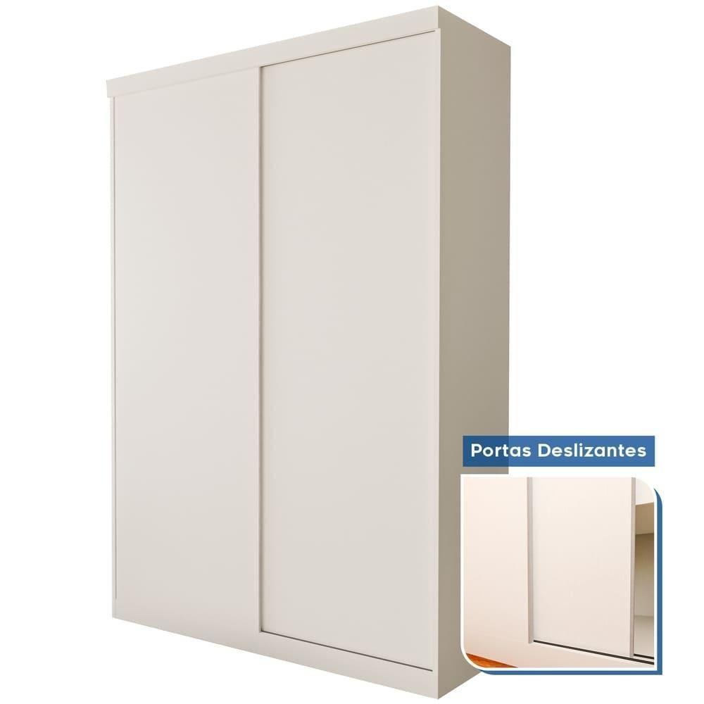 Guarda Roupa 2 Portas De Correr 2 Gavetas Kiara Minastex Branco - 5