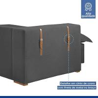 Sofá Cama Retrátil E Reclinável Arizona Veludo Cinza 2,20m - 8
