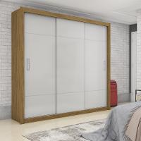 Guarda Roupa Roupeiro Lotse 3 Portas De Correr 4 Gavetas Carioca Cinamomo Off White - 2