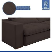 Sofá Retrátil E Reclinável Martinho Veludo Marrom 2,10m - 9