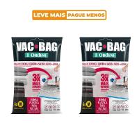 Kit De Saco A Vácuo Organizador 8 Médios 45x65cm Transparente Vac Bag Ordene + 2 Bomba De Ar - 2