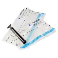 Kit De Saco A Vácuo Organizador 8 Médios 45x65cm Transparente Vac Bag Ordene + 2 Bomba De Ar - 3