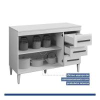 Cozinha Modulada 10 Portas 3 Gavetas Kaiki Móveis Nature Off White - 10