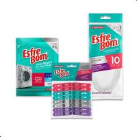 Kit Lavanderia Esfrebom Limpa Máquinas + Prendedor + Varal - 1