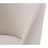 Cadeira Karine Linho Areia Com Base Giratória Em Madeira - 8