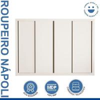 Guarda Roupa 4 Portas De Correr 4 Gavetas Nápoli Minastex Branco - 5