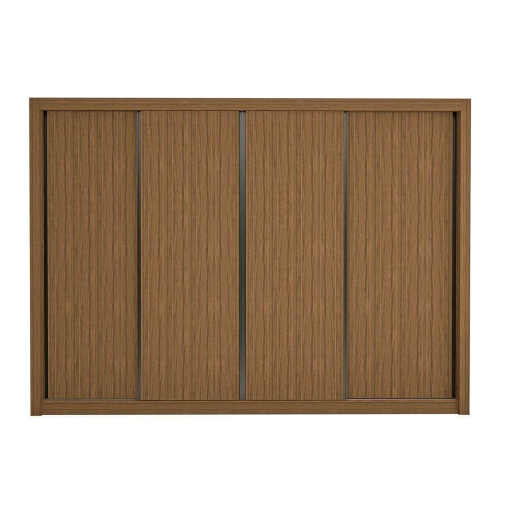 Guarda Roupa 4 Portas De Correr 4 Gavetas Nápoli Minastex Freijó - 4