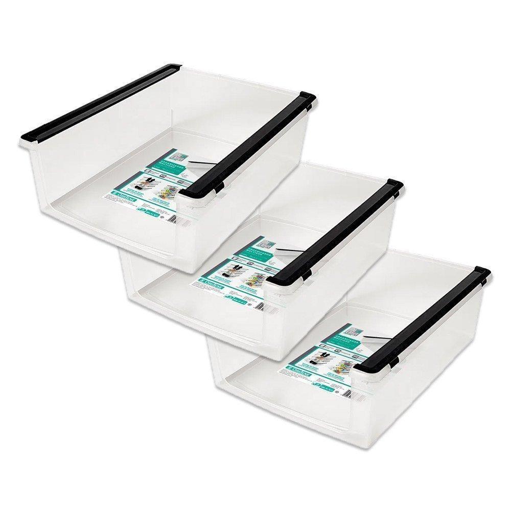 Kit Cesto Organizador Plástico Multiuso Empilhável 3 Unidades Ordene - 1