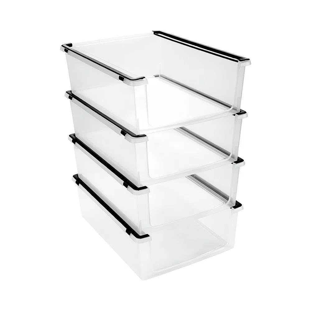 Kit Cesto Organizador Plástico Multiuso Empilhável 3 Unidades Ordene - 3