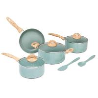 Jogo De Panelas Antiaderente Ceramic Life Botanika 6 Peças Verde Indução Brinox - 1