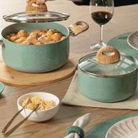 Jogo De Panelas Antiaderente Ceramic Life Botanika 6 Peças Verde Indução Brinox - 3