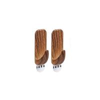 Gancho Adesivo Plástico Retangular Médio Madeira Aplik Ordene 2 Peças - 1