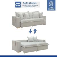 Sofá Cama Retrátil E Reclinável Arizona Boucle Gelo 2,20m - 8