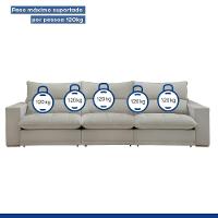 Sofá Retrátil E Reclinável Martinho Boucle Gelo 4,10m - 2