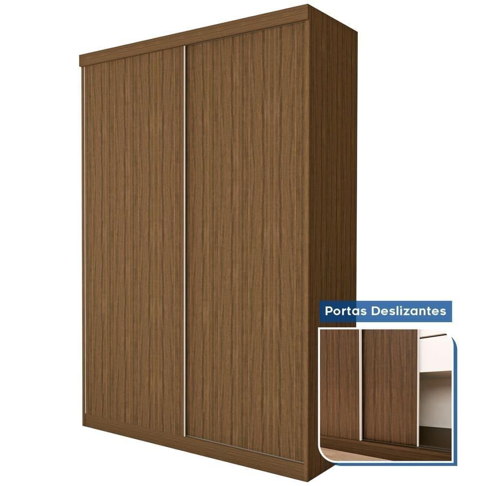 Guarda Roupa 2 Portas De Correr 2 Gavetas Kiara Minastex Freijó - 5