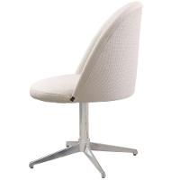 Cadeira Karine Linho Areia Com Base Giratória Em Alumínio - 10