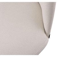 Cadeira Karine Linho Areia Com Base Fixa Em Madeira - 2