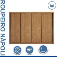 Guarda Roupa 4 Portas De Correr 4 Gavetas Nápoli Minastex Carvalho - 5