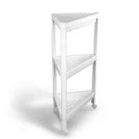 Estante Organizadora Triangular Plástica Multiuso Com 3 Prateleiras Branca Log Ordene - 1