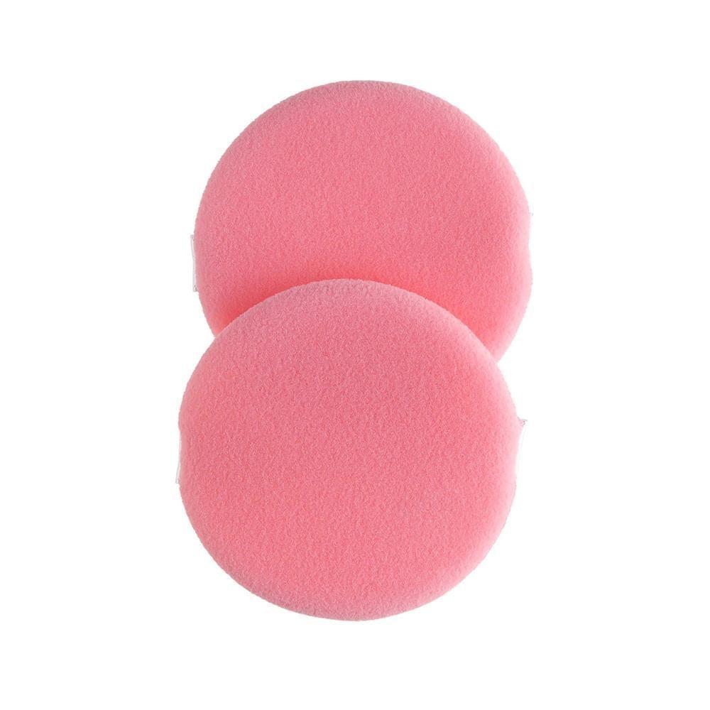 Esponja Redonda De Maquiagem Make Up Com Suporte Para Dedos Lanossi 2 Unidades - 2