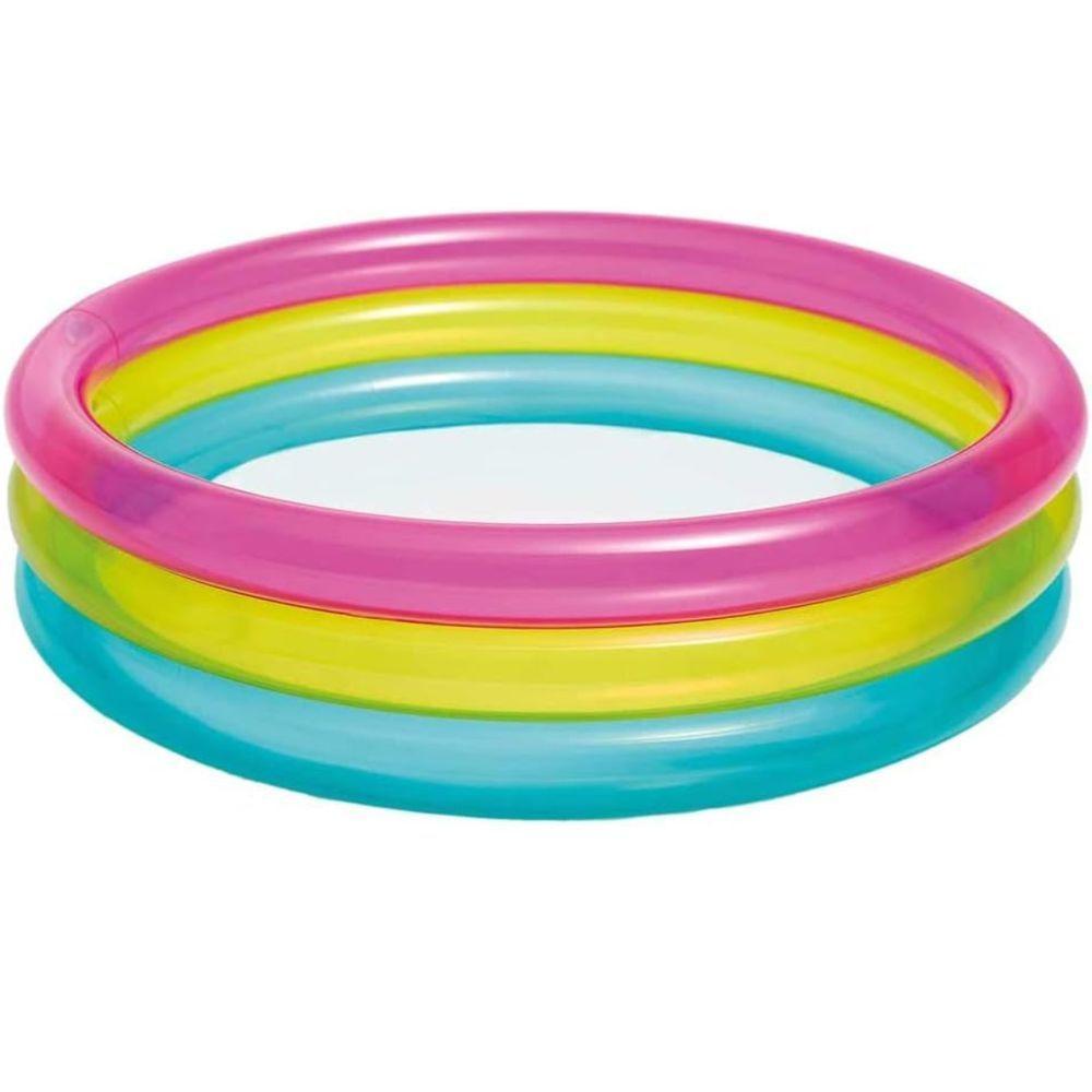 Piscina Infantil Inflável Criança Arco-íris 63 Litros Acima De 1 Ano - 1