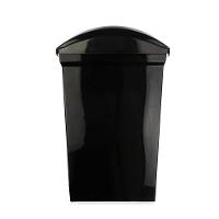 Lixeira Plástica Com Tampa Basculante Preta/prata 40l Casablanca Sanremo - 2