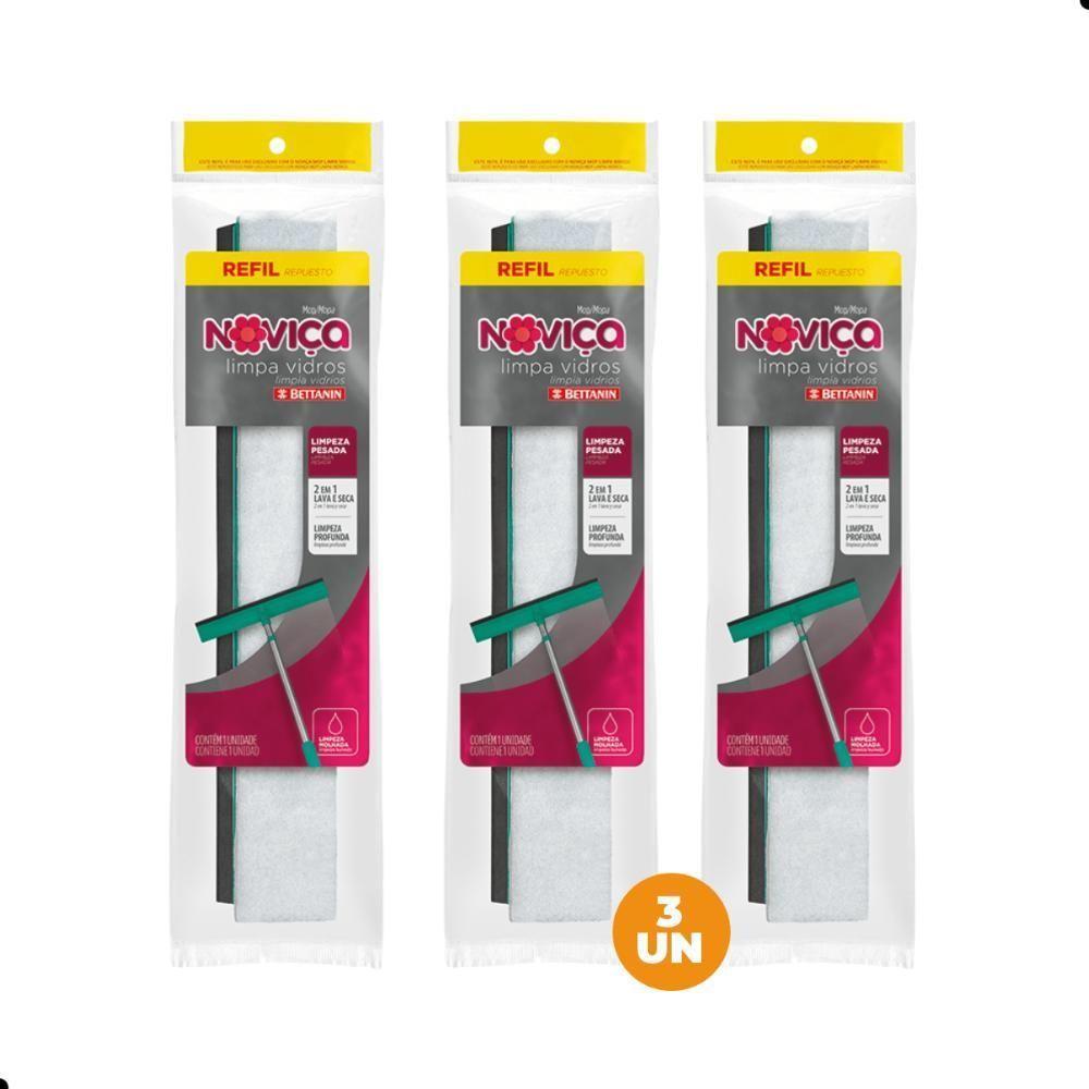 Kit Refil Mop Limpa Vidros Noviça 3 Unidades - 2