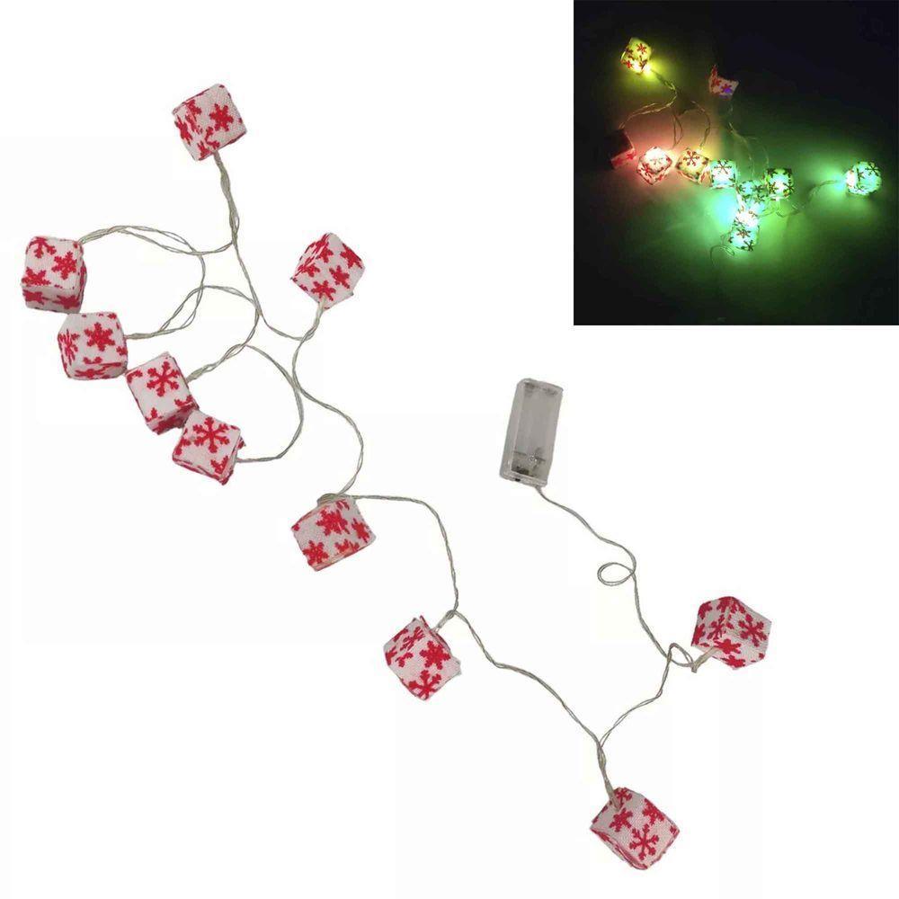 Pisca Pisca Natal Natalino Leds Caixa Presente Iluminaçao Casa Janela Decoraçao - 2