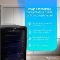 Adega De Vinhos Compressor HQ 48L 16 Garrafas HQ-AV16H 220V - 9