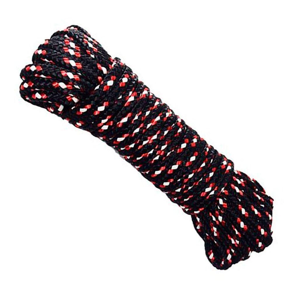 Kit 6 Cordas Preta Para Amarrar Lona De Caminhão Em Poliéster 15 Metros - 1