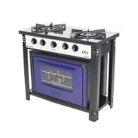 Fogão Industrial Branco Com Forno Azul 2 Bocas Duplas Bravo Br2bf - Venâncio - 1