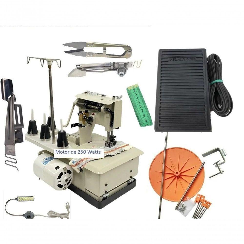 Maquina Costura Galoneira 3 Agulhas + Mesa + 16 Acessórios - 1