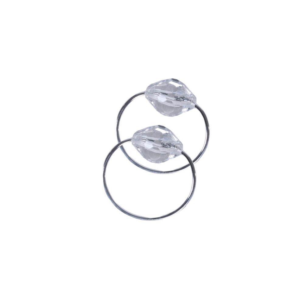 Kit 4 Anéis Para Guardanapos 4cm X 3cm Cristalino Argola Decoração Prata - 1